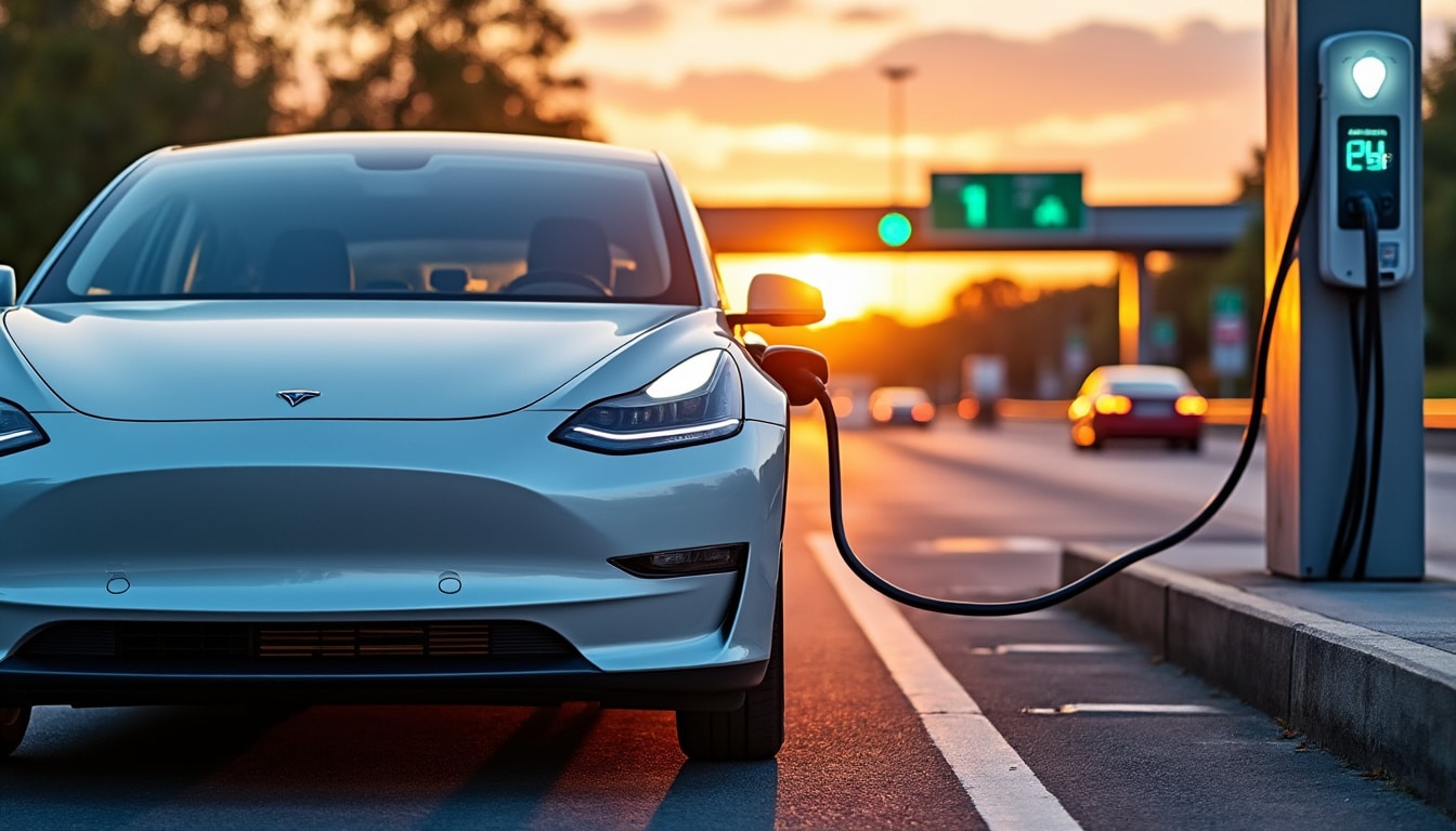 Illustration: Comprendre le fonctionnement du temps de recharge pour une voiture électrique en déplacement sur autoroute