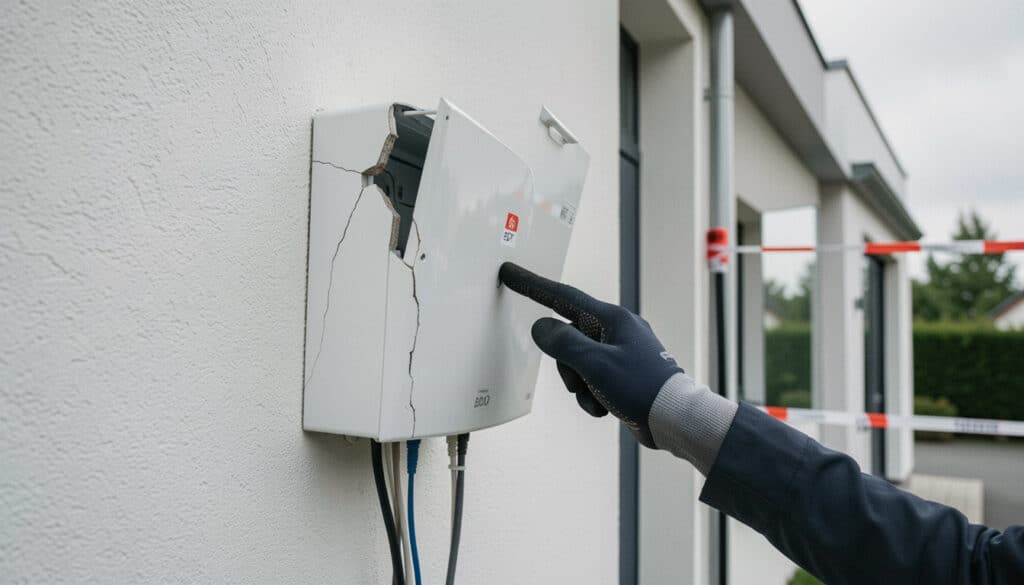Coffret EDF extérieur cassé : que faire sans danger