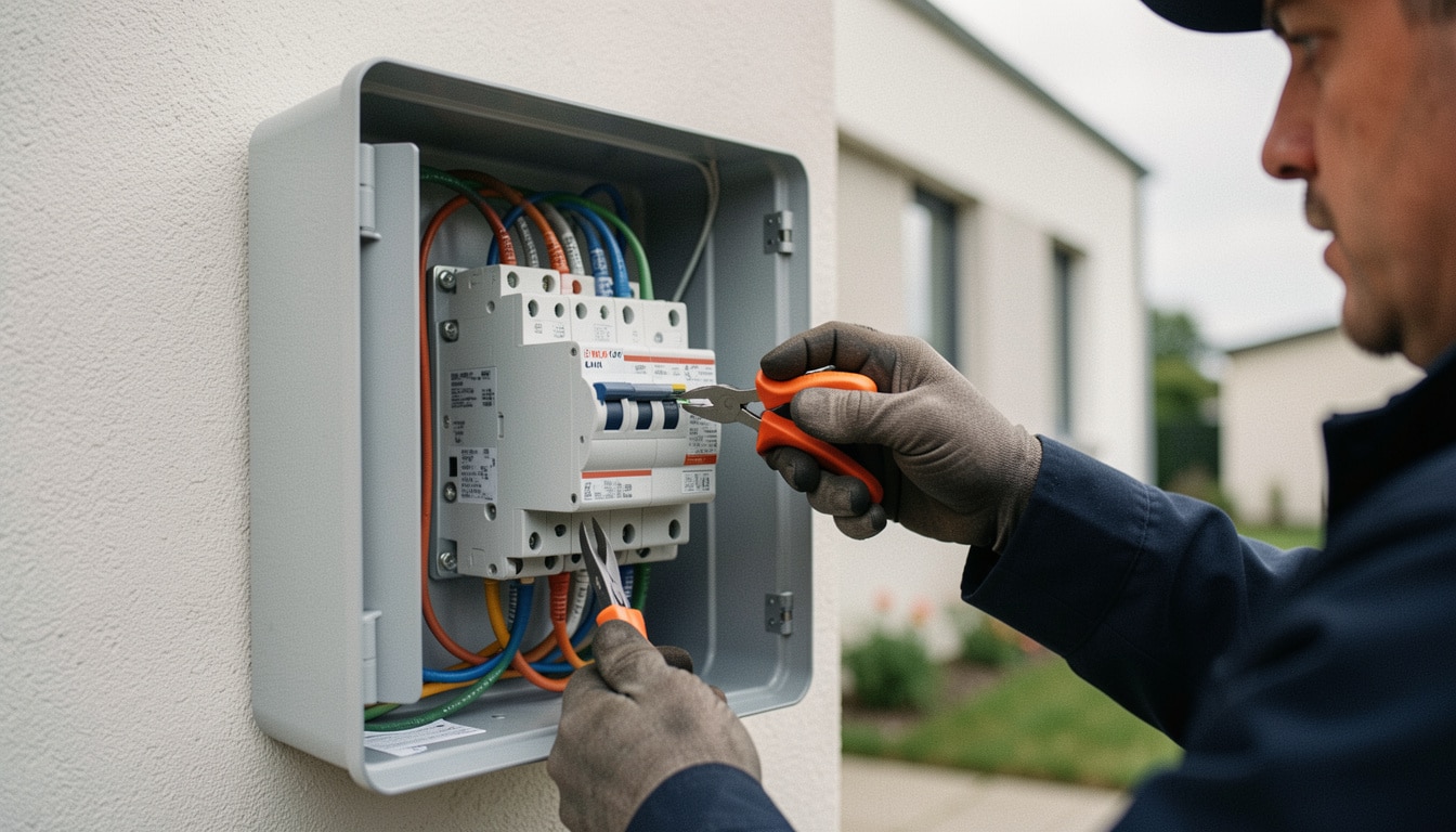Branchement au compteur EDF et raccordement électrique