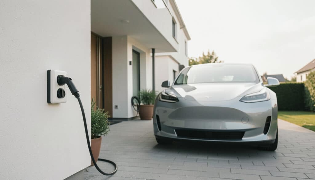 Recharger une voiture électrique sur prise domestique